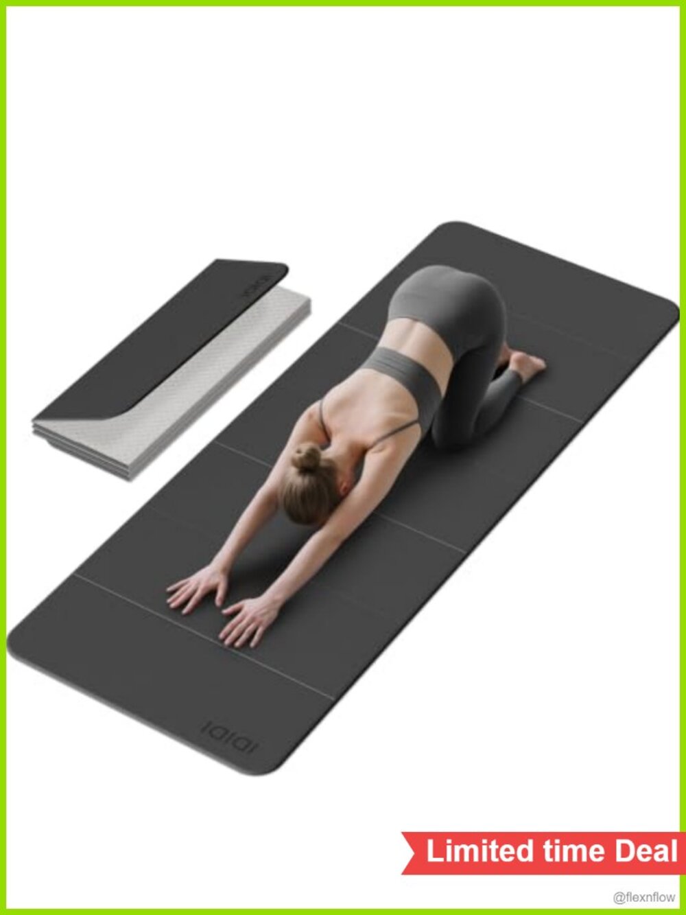 Extra Large Foldable Yoga Mat 74x31.5 Non Slip POE Foam Exercise Mat